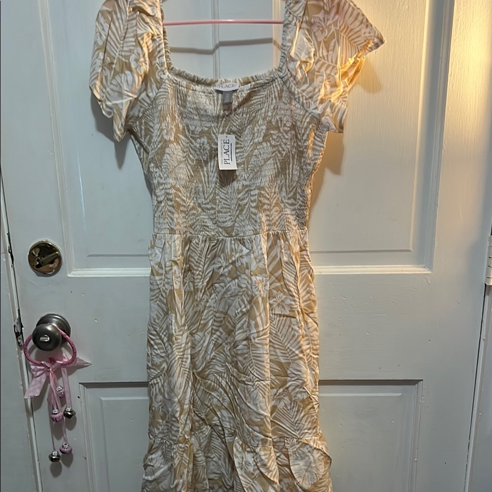 Floral Beige Dress by Place